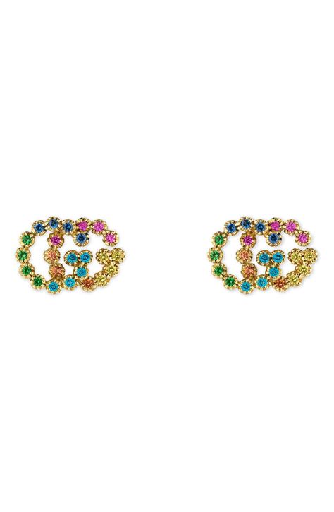 gucci pearl double g stud earrings|gucci multi stone earrings.